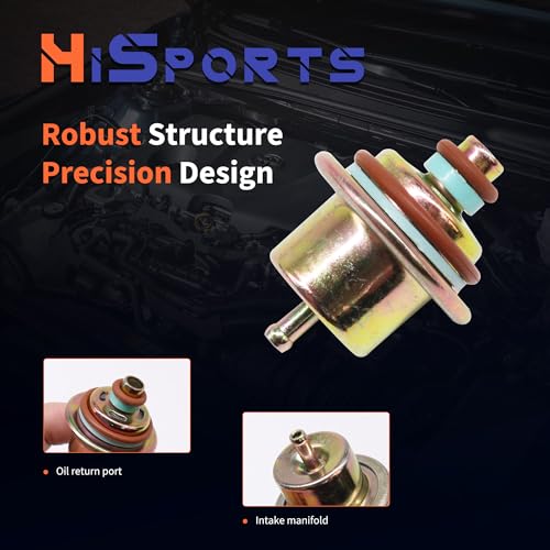 HiSport Fuel Injection Pressure Regulator -Kit with Clip, 3.5BAR, Replaces PR287 88894360 89017382 - size: HSFPR287