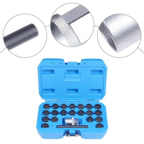 22PCS Wheel Locking Nut Key Kit, Wheel Lock Nut Key Removal Tool Kit for BMW Series, Anti-Theft Screw Remover Repair Tool