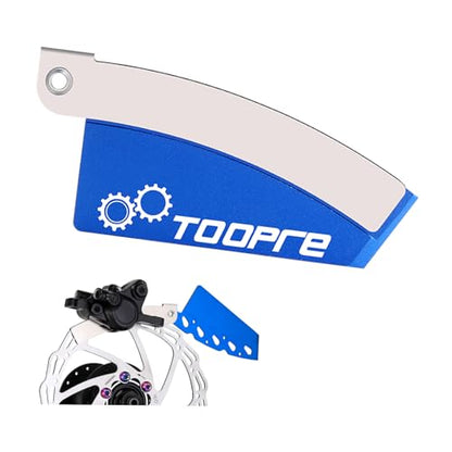 Bike Brake Pad & Rotor Alignment Tool for Hydraulic Disc Brakes, CNC Aluminum Alloy + 304 Stainless Steel, Foldable Design, Caliper Adjustment Tool, Blue