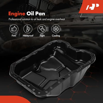 A-Premium Engine Oil Pan with Gasket Compatible with Jeep Patriot Compass Dodge Avenger Caliber Journey Chrysler 200 Cirrus Sebring L4 2.0L 2.4L - style: Oil Pan with Gasket