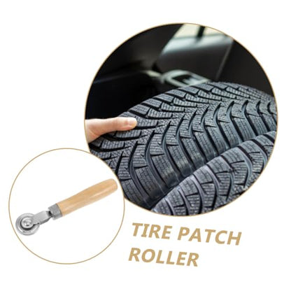 Amosfun 2Pcs Tire Patch Rollers with Handle Portable Tire Repair Tools for Quick Patching of Car Motorcycle and Bicycle Tires Essential Car Tire Repair Roller Kit