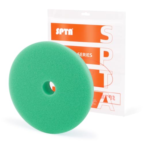SPTA Green T120 Heavy-Cut Polishing Foam Pad, 1Pc 6.5 Inch Face for 6 Inch 150mm Backing Plate Compound Buffing Sponge Pads for Car Buffer Polisher Compounding, Polishing and Waxing -FPBFS6G - color: 1Pc Green T120 Heavy-Cut Pad, size: 6 Inch (150mm)
