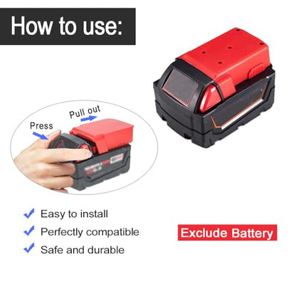 GRZWAYS Jumper Cables with Adapter Compatible with Mil.Waukee M18 18V Battery Jumper Starter, Automotive Booster Cables 2ft 8AWG Cable Power Tool Line, Silicone Wire Temperature Resistance 392℉ - size: 2FT