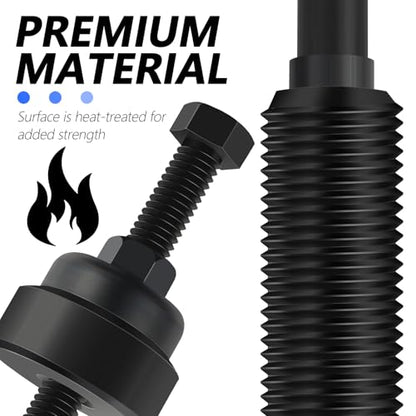 Power Steering Pump Pulley Removal Tool Set,Heavy Duty Carbon Steel Power Steering Pulley Puller/Installer for Quick Disassembly,Portable Pulley Puller Tool for Most Vehicles