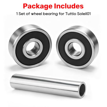 JERBOR Original Rear Wheel Hub Bearing Kit for Tuttio Soleil01 Drit Bike | OEM Anti-Rust Durable Stainless Steel Rear Wheel Bearing Replacement Set for Tutto Tutti Bike Accessories