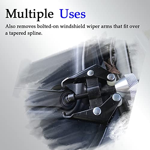 Battery Terminal and Wiper Arm Puller, Heavy Duty Arm Bearing Puller Remover, Adjustable Windshield Wiper Arm Removal Tool, Universal Automotive Repair Kit for Most Cars