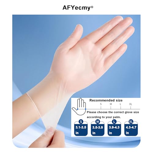Clear Vinyl Gloves, Powder-Free & Latex-Free, Disposable Cleaning Gloves, 5 Mil, 100 Count, Medium - size: Medium, style: 5mil Box of 100