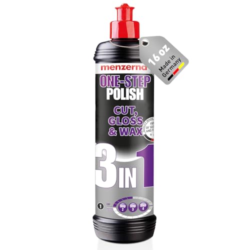 menzerna One-Step Polish 3in1 I Medium Cut Polish with High Gloss Finish & Seal in One I Buffing & Polishing Compound for Car Maintenance I Swirls, Holograms & Scratches I Car Body Repair I 16 fl oz. - style: 16 oz.