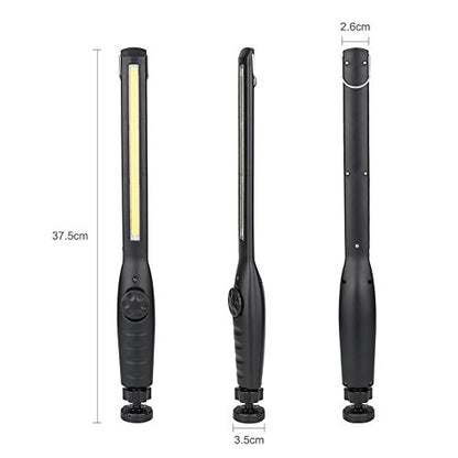 Luftschloss LED Work Light, 700 Lumens Rechargeable, Cordless Portable Magnetic COB LED Inspection Light, Suitable for car Maintenance, Home, Garage, Emergency Situations.