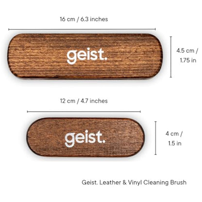 Geist. Leather & Upholstery Cleaning Brush Medium | To clean car seats, leather sofas, and alcantara | For car interiors, furniture, boots, shoes, bags and more - size: Medium