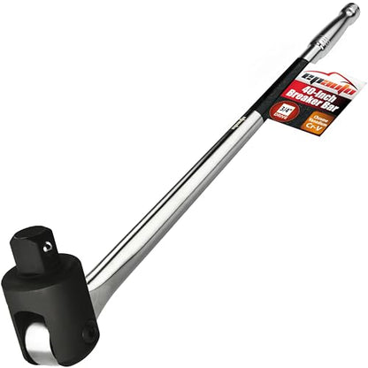 EPAuto 3/4 Inch Drive by 40" Length Breaker Bar, CR-V Steel - color: Black/Stainless Steel, size: 40'' Length - 3/4-Inch Drive