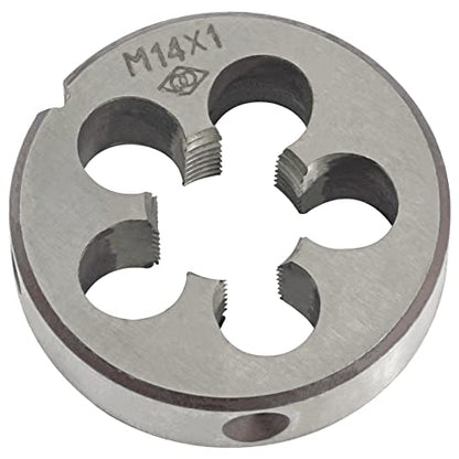 M14 x 1.0 Metric Tap and Die Set, M14 X 1mm HSS Machine Thread Tap and M14 X 1mm Alloy Tool Steel Round Thread Die Right Hand - size: M14x1mm