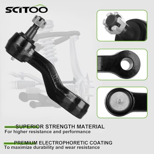 SCITOO 2pcs Steering Idler Arm Pitman Arm Kit fit for Chevy Silverado 1500 Tahoe Suburban 1500 Avalanche 1500 Express 2500 3500 for GMC Sierra 1500 Yukon 1500 Savana 2500 3500 for Cadillac Escalade