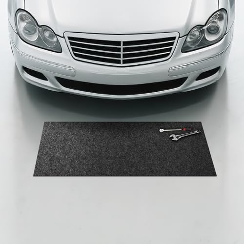 WELKIN Oil Spill Mat (60" x 36"), Absorbent Oil Pad Protects Floor, Garage Floor Mat for Under Car Driveway, Waterproof Backing, Durable & Cuttable - size: 5' x 3'