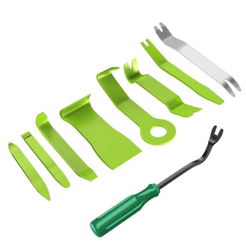 GOOACC 9PCS Auto Trim Removal Tool Kit No-Scratch Pry Tool Kit for Car Audio Dash Door Panel Window Molding Fastener Remover Tool Kit-Green - color: Green, size: 9PCS Trim Removal Tool
