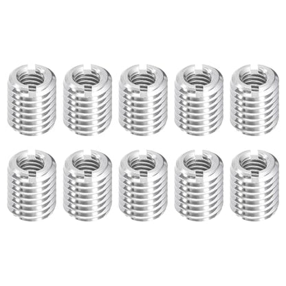 uxcell 10Pcs Threaded Inserts, M6-1x12 & M10-1.5x12 Stainless Steel 303 Screw Thread Sleeves Thread Repair Insert for Mechanical Equipment - size: M6-1x12 & M10-1.5x12mm
