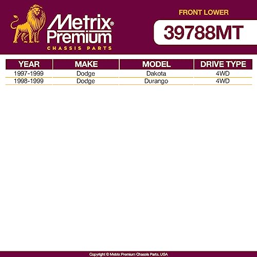 Metrix Premium Chassis Parts - Front Lower Ball Joint Fits 1997-1999 Dodge Dakota 4WD, 1998-1999 Dodge Durango 4WD, Replacement K7267, Made in Europe - size: K7267