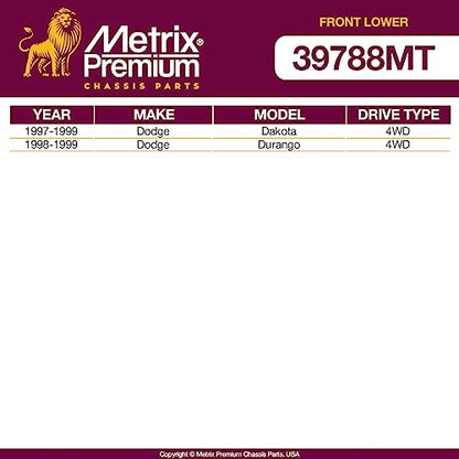 Metrix Premium Chassis Parts - Front Lower Ball Joint Fits 1997-1999 Dodge Dakota 4WD, 1998-1999 Dodge Durango 4WD, Replacement K7267, Made in Europe - size: K7267