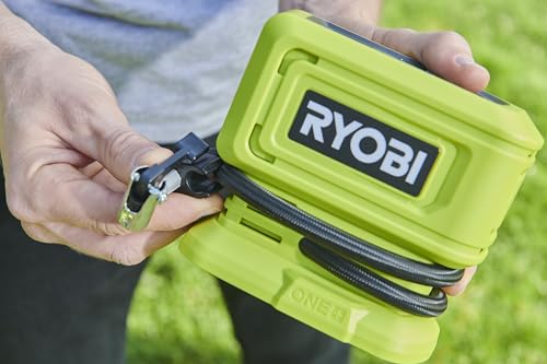Ryobi - 18 V One+ 11 Bar Wireless Compressor - Tyre and Ball Inflation - Comes with 3 Tips (without Battery) - RPI18
