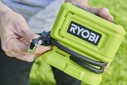 Ryobi - 18 V One+ 11 Bar Wireless Compressor - Tyre and Ball Inflation - Comes with 3 Tips (without Battery) - RPI18