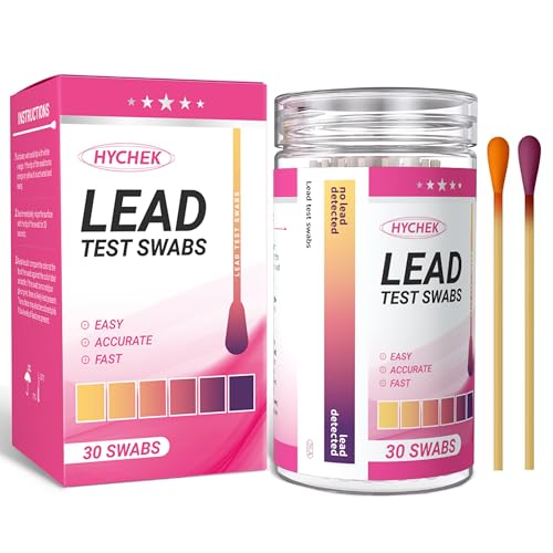 Accurate Lead Test Kit, 30 Swabs, Upgraded Formula Lead Paint Test Kit, Enhanced Detection for Dishes, Paint Cups, Ceramics, and More Surfaces | Results in 30 Seconds |