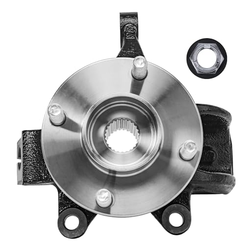 Detroit Axle - Front Right Steering Knuckle for 2006-2011 Ford Focus | Passenger Side Steering Knuckle & Wheel Bearing Hub Assembly 2007 2008 2009 2010 Replacement - size: KA698406/Kit