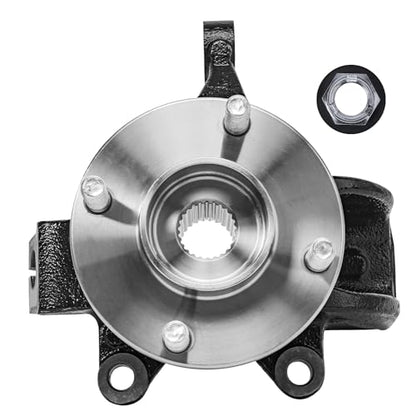 Detroit Axle - Front Right Steering Knuckle for 2006-2011 Ford Focus | Passenger Side Steering Knuckle & Wheel Bearing Hub Assembly 2007 2008 2009 2010 Replacement - size: KA698406/Kit