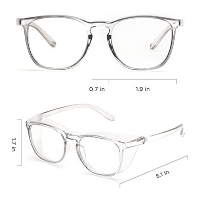 JOO'RTI Anti-Fog Safety Goggles Anti-Blue Light Saftey Glasses Anti-Dust Protective Eyewear for Women and Men - color: Grey