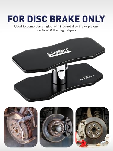 Rear & Front Brake Caliper Compression Tool, Disc Brake Pad Spreader Tool | Brake Piston Spreader Tool for Single, Twin and Quad Calipers, Operating with 3/4'' Open End Wrench or Ratcheting Wrench