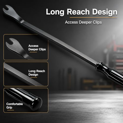 3 Pcs Auto Clip Pliers Set & Fastener Remover – Car Trim Rivet Removal Pry Tool Repair Kit with Storage Bag, for Automotive Door Panel, Upholstery, Dashboard, Plastic Fasteners (Black) - color: Black