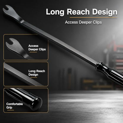 3 Pcs Auto Clip Pliers Set & Fastener Remover – Car Trim Rivet Removal Pry Tool Repair Kit with Storage Bag, for Automotive Door Panel, Upholstery, Dashboard, Plastic Fasteners (Black) - color: Black