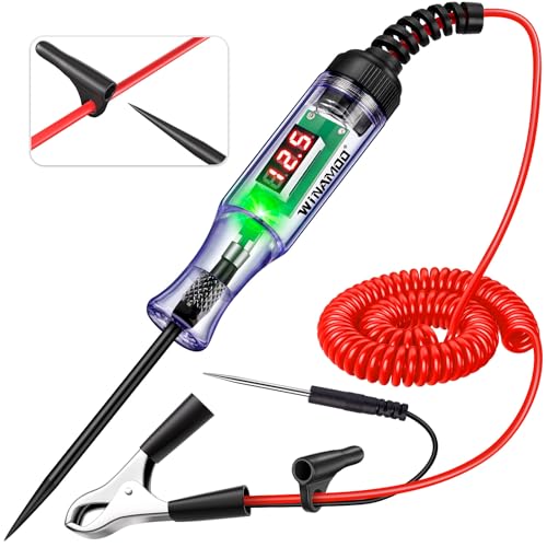 Upgrade Automotive Test Light with 3-80V LED Digital Voltage Display, Auto Circuit Tester with Voltmeter & Extra Probe, Electric Test Pen w/Dual Color Polarity Indicate for Car Fuse DIY Testing - size: Upgrade 3V-80V