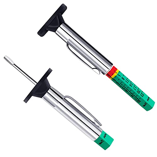 GODESON Tire Tread Depth Gauge,Two-Sided Smart Color Coded Tire Tread Depth Measurement Tool, Tire Wear Gauge in 32nds(Pack of 2) - size: Pack of 2, style: Two-Sided Tire Tread Depth Gauge