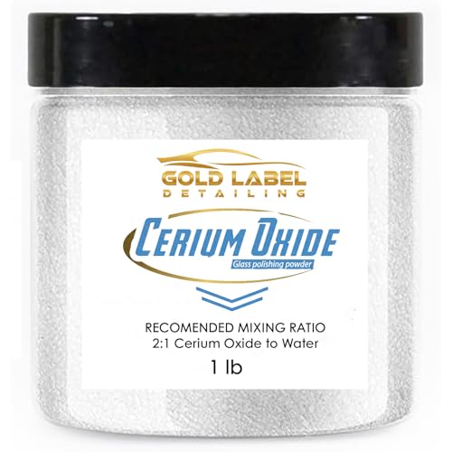 Optical Grade Cerium Oxide Glass Repair Powder 1lb Jar | Glass Window and Windshield Repair | Optical Grade, for use with Camera, Scope, Binocular Lens | Remove Scratches and Scuffs (1lb Jar) - style: 1lb