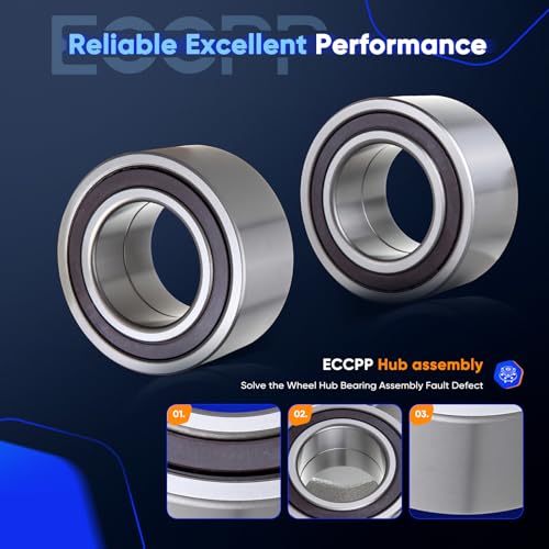 ECCPP 2-Piece 510073 Front Wheel Hub Bearing for Honda Civic 2006-2020 | for Honda Fit 2013-2014 Pre-Greased Sealed - size: 510073*2