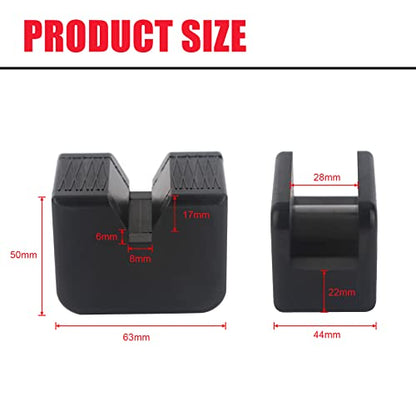 VASTAUTO Jack Rubber Pad Adapter,Jack Stand Universal Heavy Duty Rubber,Slotted Frame Rail Pinch Welds Protector Floor Jack Pad Adapter(4 Pack)