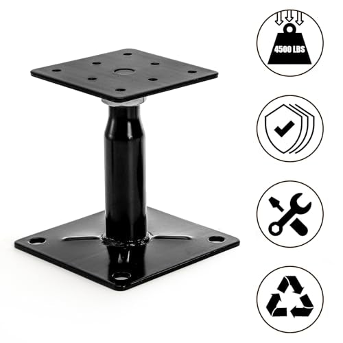 Yarlung 4 Pack Adjustable Support Jacks for Floor, Heavy Duty Screw Jacks House Jack Stand, Floor Joist Jacks Post 4" to 7" for Level and Lift Supports, Floor Straightener, Deck Foundation