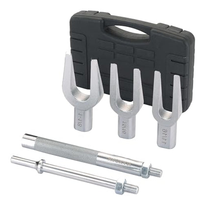 NYXOVA 5Pcs Ball Joint Separator Set, Pickle Fork Tool Set, Tie Rod Removal Tool for Car Van Light Truck, Ball Joint Remover for Pitman Arm Removal with Air Hammer Adapter & Striking Handle