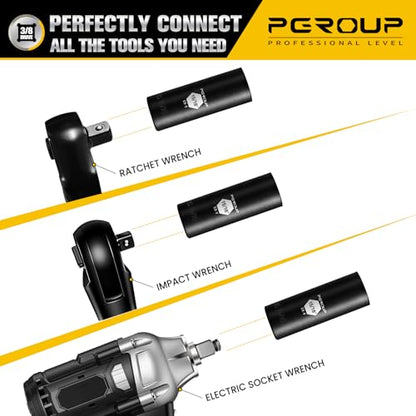 3/8” Drive Deep Impact Socket, SAE(15/16 Inch socket), 6-Point, Cr-V Steel With Black Manganese Phosphate Coating - size: 15/16-inch