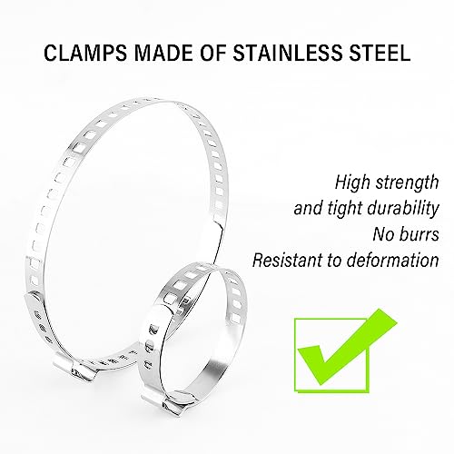 10PCS CV Boot Clamps Kit,Stainless Steel CV Axle Boot Clamp Tool,Adjustable CV Boot Banding Tool for Car Accessories Replacement