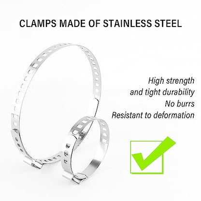 10PCS CV Boot Clamps Kit,Stainless Steel CV Axle Boot Clamp Tool,Adjustable CV Boot Banding Tool for Car Accessories Replacement