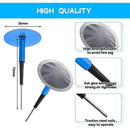 Frienda Tire Patches Kit Rubber Tire Repair Patch Mushroom Plug Kit Rubber Puncture Repair Plug for Car Motorcycle Truck Bus - size: 1/6" X 1 3/8"