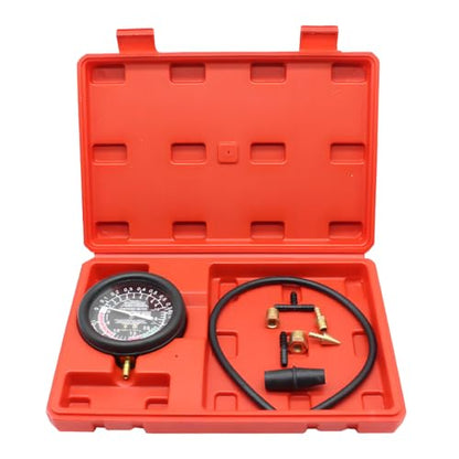 Fuel Pump and Vacuum Tester Gauge, Car Carburetor Leak Diagnostics Tester Kit, Universal Pressure Testing Meters for Automotive Engine Fuel System