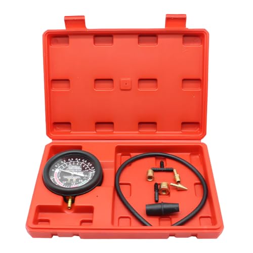 Fuel Pump and Vacuum Tester Gauge, Car Carburetor Leak Diagnostics Tester Kit, Universal Pressure Testing Meters for Automotive Engine Fuel System