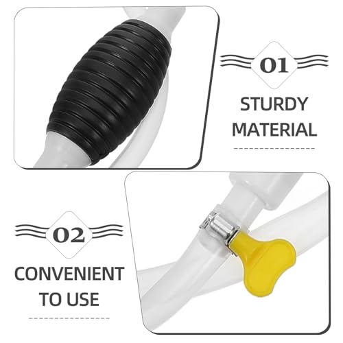 SOLUSTRE 1set Siphon Hand Pump Kit for Fuel Transfer Manual Hose Pump for Automotive and Household Use Complete Accessories for Efficient Liquid Transfer