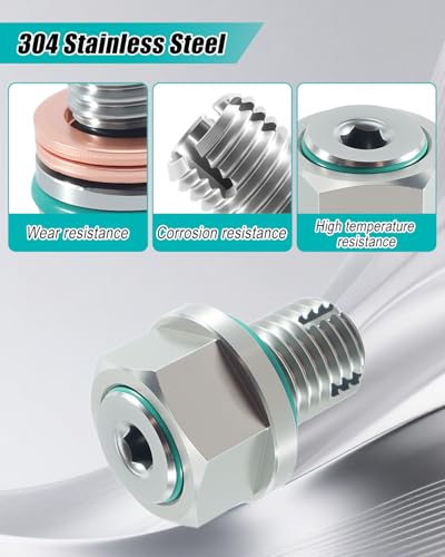 M12×1.5-15mm Oversize Magnetic Oil Drain Plug Self Tapping Repair Kit | durable stainless steel, with a magnetic tip, to capture metal debris while repairing stripped oil pan threads securely - size: M12.2*1.5-15mm