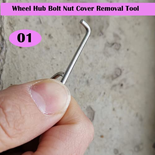 Car Wheel Hub Bolt Nut Cover Removal Tool Set, Nut Caps Lug Puller [3 of Each, 9 in Total]