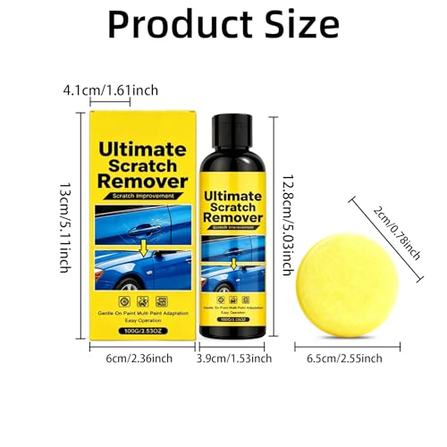 Car Scratch Remover, Quick Fix Removal Paste for Deep Scratches, All Paint Colors Polishing Kit, 100g/3.53oz (1 Set) - color: 1 Set