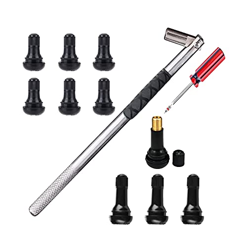 Dr.Roc 3 X 14.5 Tire Spoons Lever Dirt Bike Lawn Mower Motorcycle Tire Changing Tools with 10 PCS Valve Stems Puller Tools Set