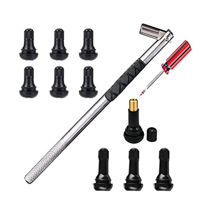 Dr.Roc 3 X 14.5 Tire Spoons Lever Dirt Bike Lawn Mower Motorcycle Tire Changing Tools with 10 PCS Valve Stems Puller Tools Set